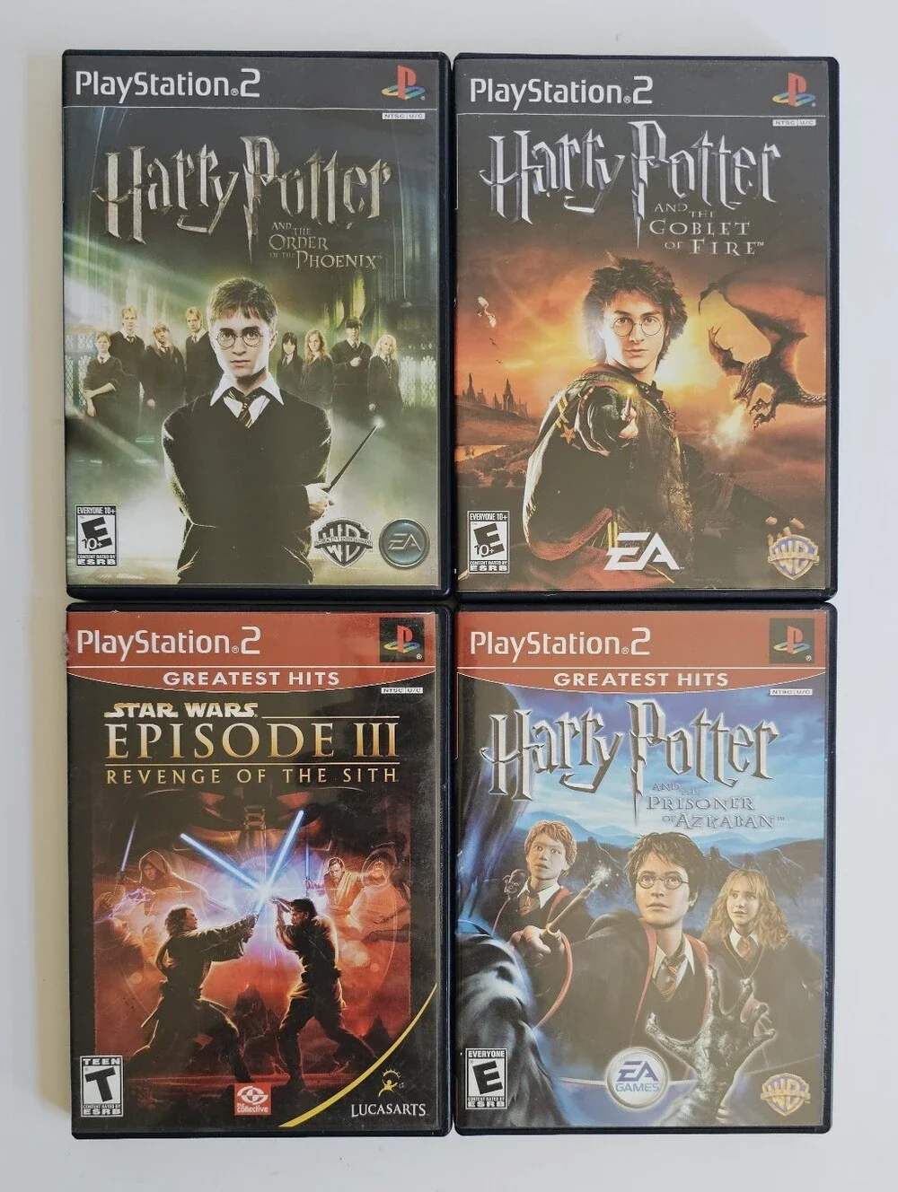 Harry Potter PS2 Lot of 3 + Star Wars (Order Of Phoenix, Goblet Of Fire, More)